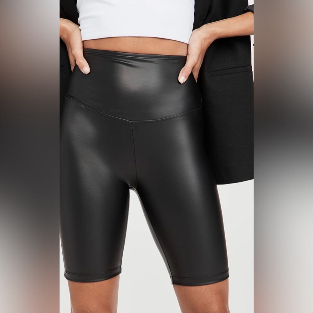 Faux Leather Biker shorts